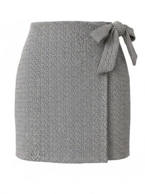 Loft NWT black/grey faux wrap skirt, small